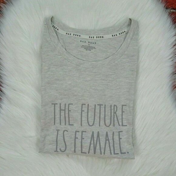NWT Rae Dunn The Future Is Female Graphic Tee T- Shirt Comfy  1X - Picture 7 of 11